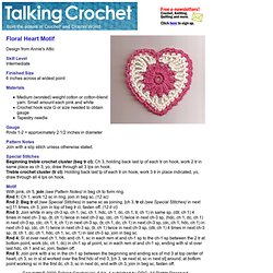 Talking Crochet ...Floral Heart Motif
