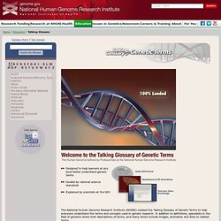 Talking Glossary of Genetic Terms