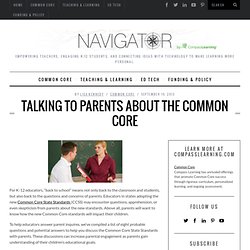 Talking to Parents About the Common Core