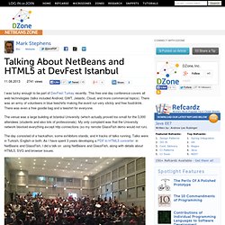 Talking About NetBeans and HTML5 at DevFest Istanbul