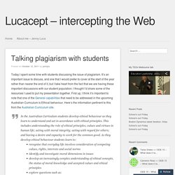 Talking plagiarism with students