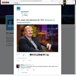 RTL Nieuws on Twitter: "RTL stopt met talkshow Dr. Phil