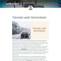 Talvisää vaatii talvirenkaita