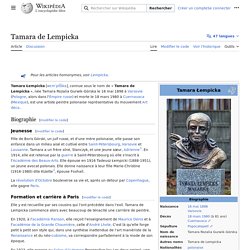 Tamara de Lempicka Wiki