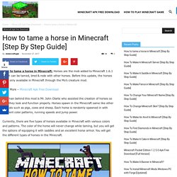 How to tame a horse in Minecraft [Step By Step Guide]