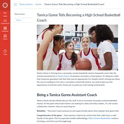 Tamica Goree Tells Becoming a High School Basketball Coach: Home: Tamica Goree