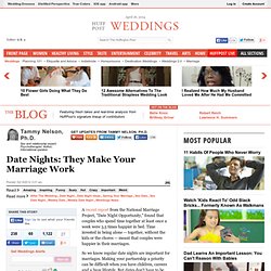 Tammy Nelson, Ph.D.: Date Nights: They Make Your Marriage Work