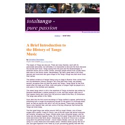 Tango Dance Tango Music Tango History - totaltango.com
