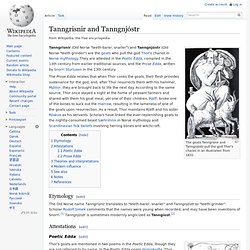 Tanngrisnir and Tanngnjóstr