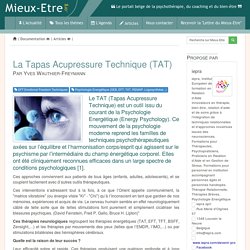 La Tapas Acupressure Technique (TAT) - Therapeutia