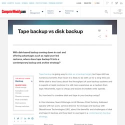 Tape backup vs disk backup