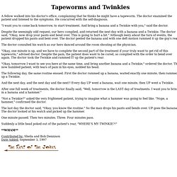 Tapeworms and Twinkies