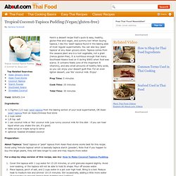 Tapioca Pudding - Coconut Tapioca Pudding Recipe