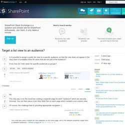 Target a list view to an audience?