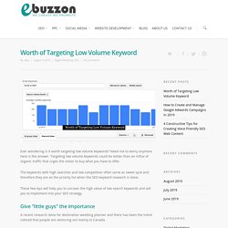Worth of Targeting Low Volume Keyword