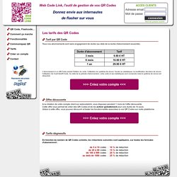 Tarifs de notre offre QR Codes - WebCodeLink
