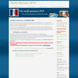 Tarifs Postaux 2011 - Téléchargement des tarifs au format PDF