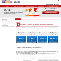 Tarifs Pro PriceMinister.com