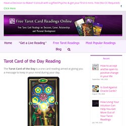 Tarot Card of the Day Tarot Reading