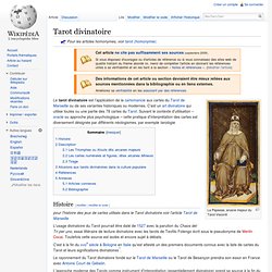 Tarot divinatoire - Wikipedia