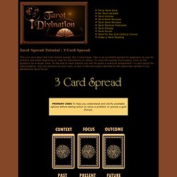 Tarot Spread Tutorial : 3 Card Spread