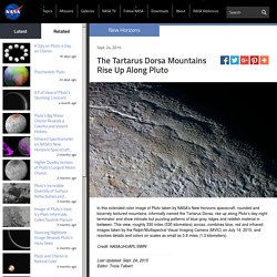 The Tartarus Dorsa Mountains Rise Up Along Pluto