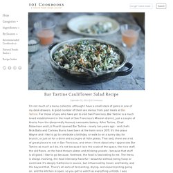 Bar Tartine Cauliflower Salad Recipe