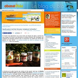 Quelle pate à tartiner bio pour remplacer le Nutella ?