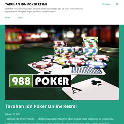 Taruhan Idn Poker Online Resmi