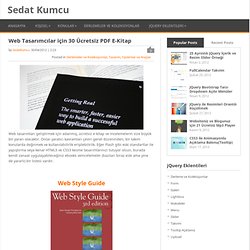 Web Tasarımcılar için 30 Ücretsiz PDF E-Kitap