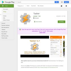 Tasker - Apps on Android Market