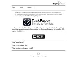 TaskPaper — Simple to-do list software for Mac &amp; iPhone