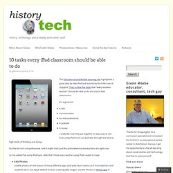 10 tasks every iPad classroom should be able to do