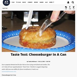 Taste Test: Cheeseburger In A Can
