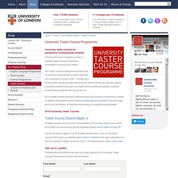 Taster Courses