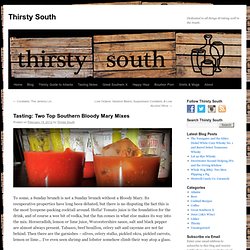 Two Artisan Southern Bloody Mary Mixes
