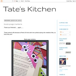 Tate's Kitchen: book page markers