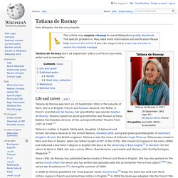 Tatiana de Rosnay - Wikipedia
