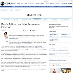 Penis Tattoo Leads to Permanent Erection