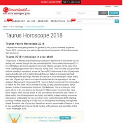 Your Taurus 2018 horoscope astrology