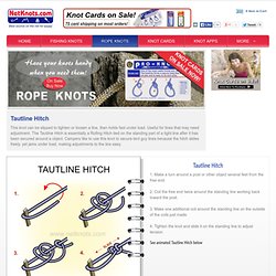 Tautline Hitch - How to tie a Tautline Hitch