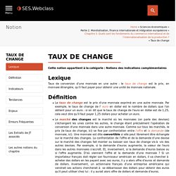 Taux de change - ses.webclass.fr