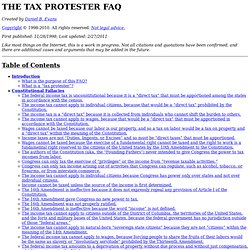 Tax Protester FAQ