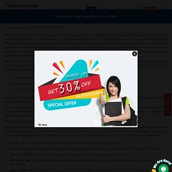Best Taxation Law Assignment Help in UK - New Assignment Help