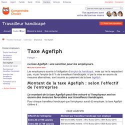 Taxe Agefiph : calcul et montant de la taxe Agefiph