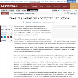 Taxe: les industriels comprennent Coca