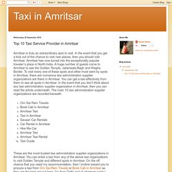 Taxi in Amritsar: Top 10 Taxi Service Provider in Amritsar