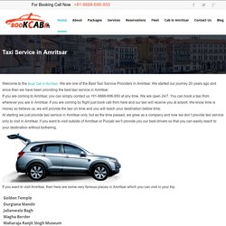 Taxi Service in Amritsar - Book Cab in Amritsar