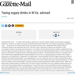 Taxing sugary drinks in W.Va. advised