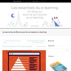 La taxonomie de Bloom pour les concepteurs e-learning